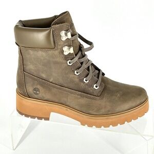 Timberland Size 9.5 Waterproof Boot NEW Olive Leather Platform Carnaby $100